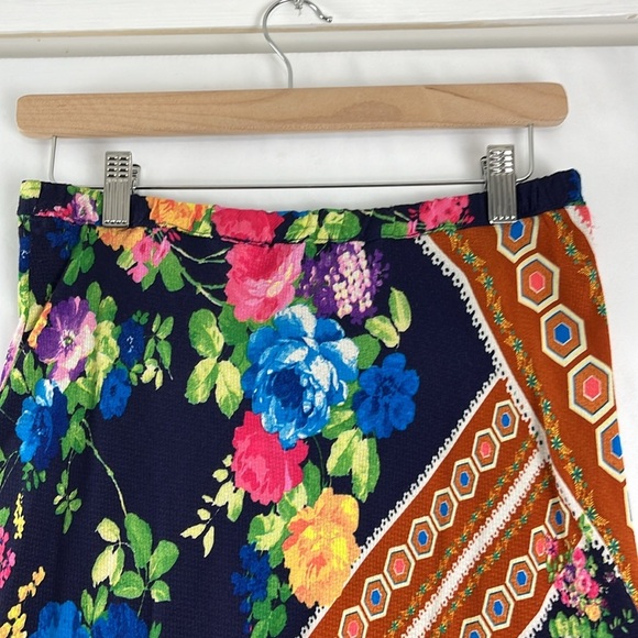 Farm Rio Thin Floral Asymmetrical Handkerchief Skirt - Picture 8 of 10